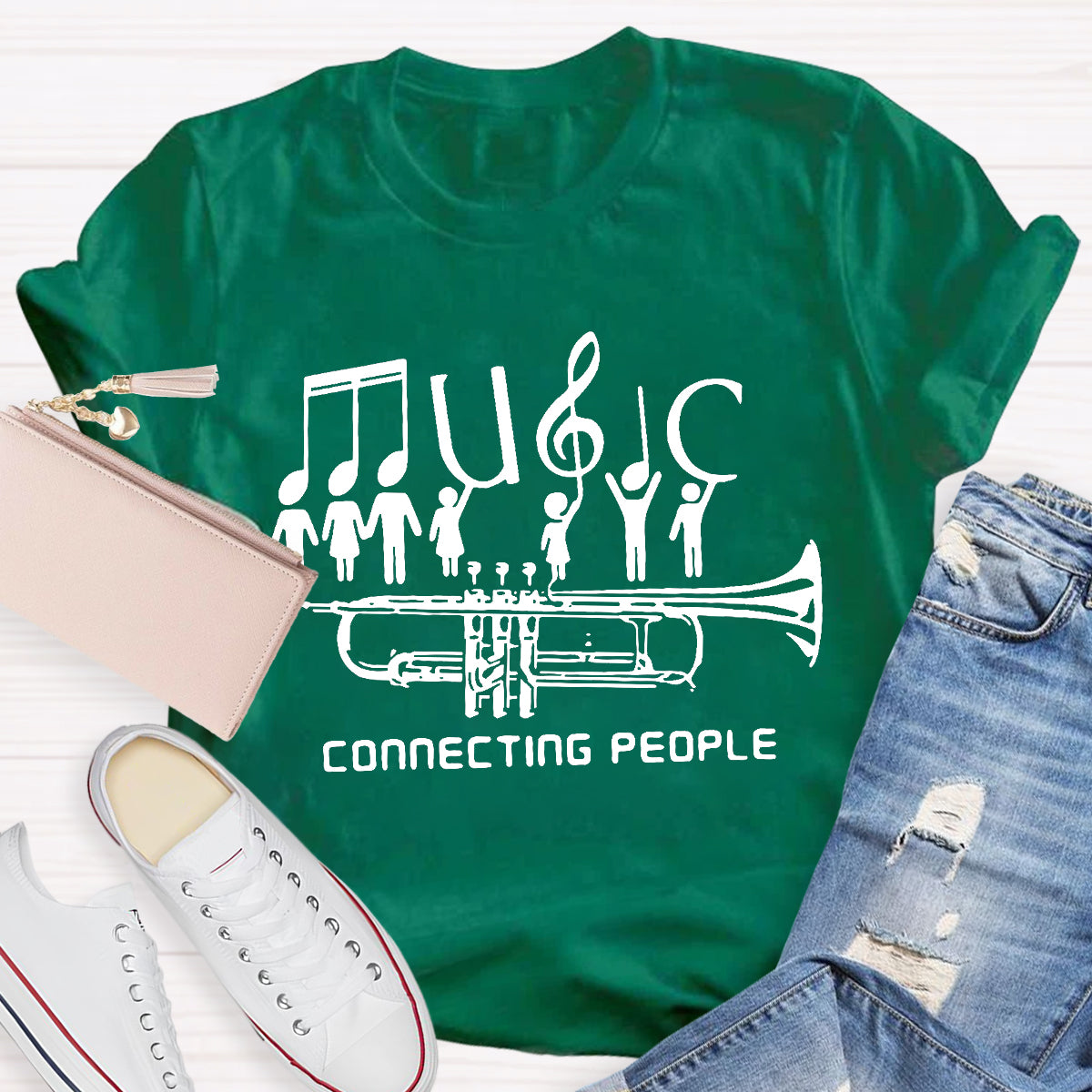 Music Connecting People Teacher T-Shirt