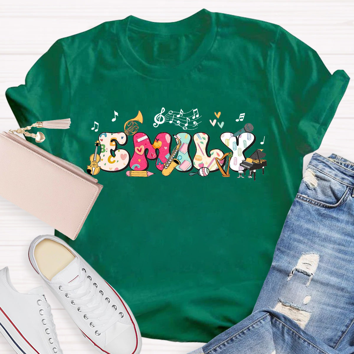Personalized Name Piano Teacher T-Shirt