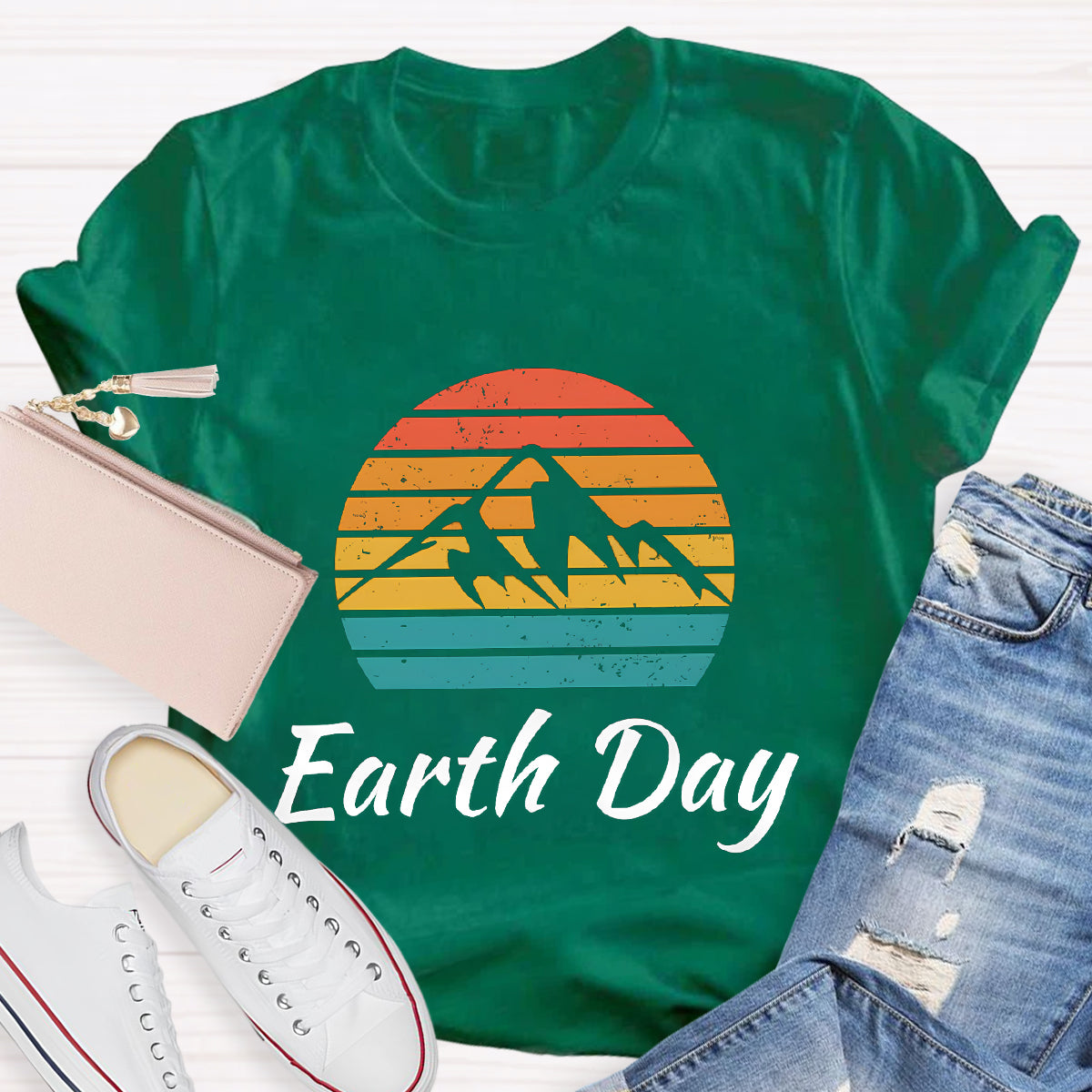 Earth Day Retro Prints T-Shirt
