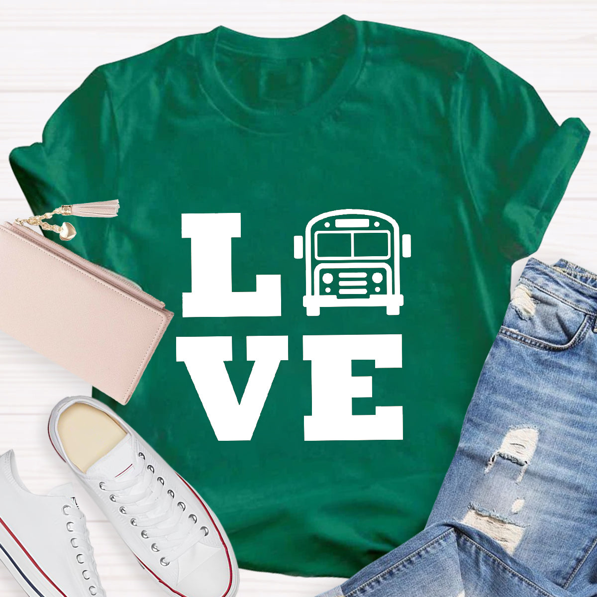 School Bus Driver Love Students Teacher T-Shirt