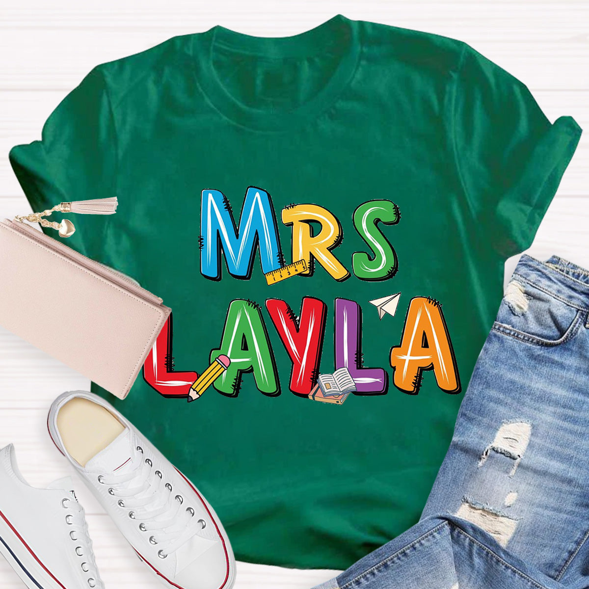 Personalized Your Name Teacher T-Shirt