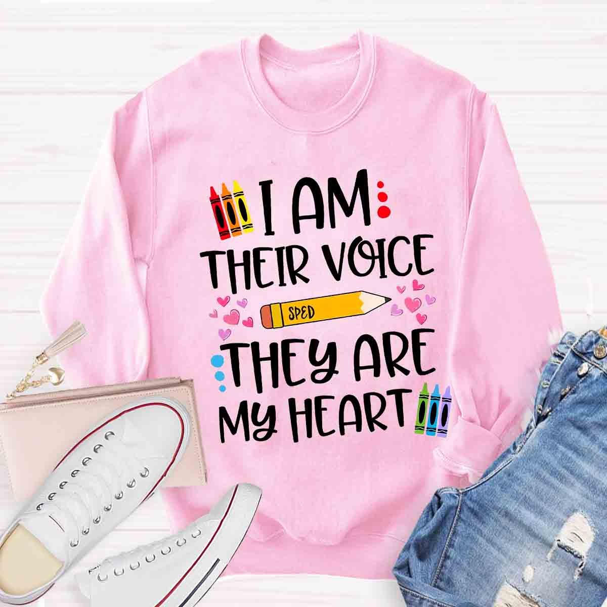 I Am Their Voice Sped They Are My Heart Sweatshirt