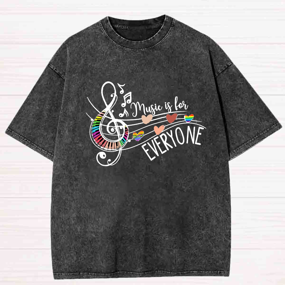 Music Is For Everyone Washed T-shirt