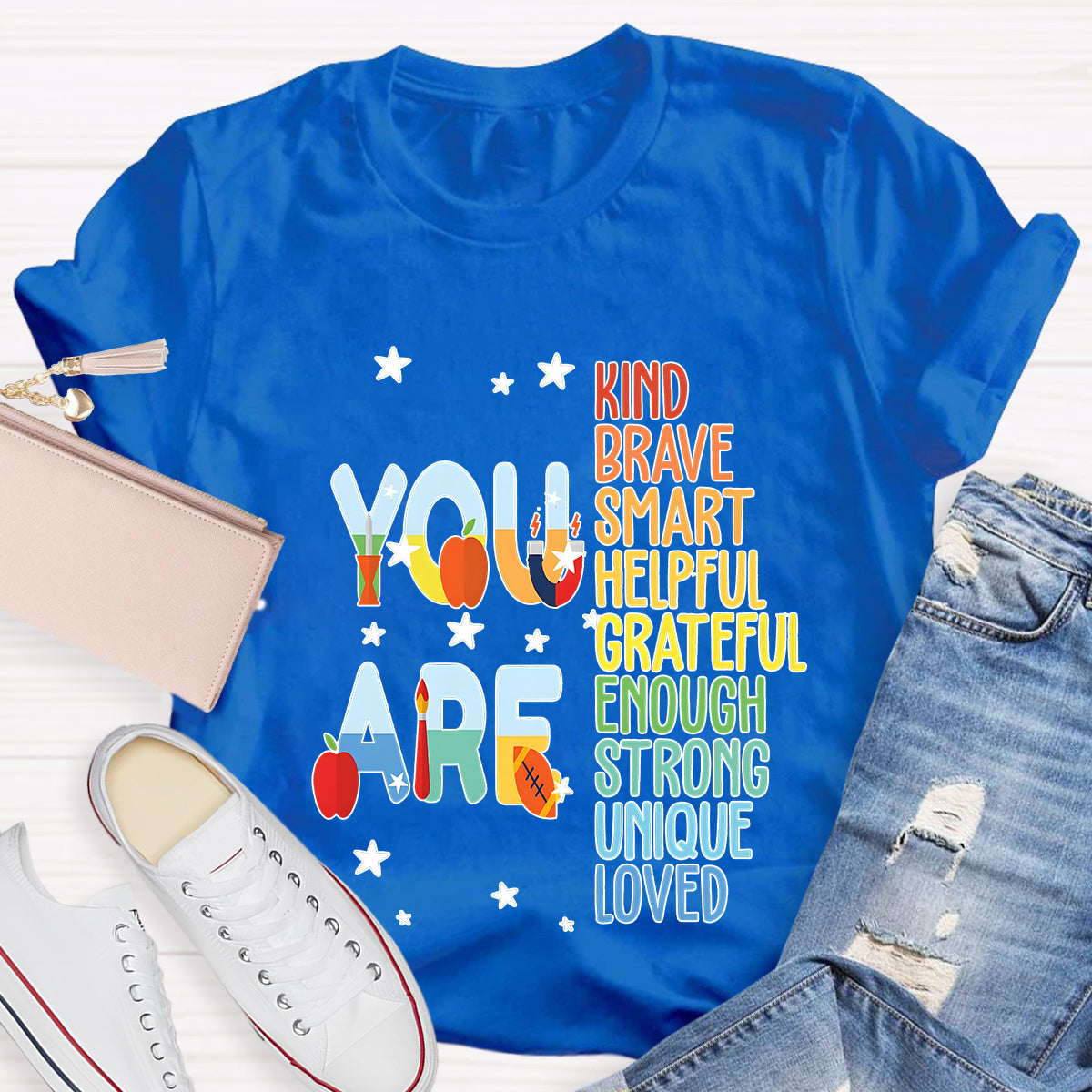 You Are Kind And Brave Teacher T-Shirt