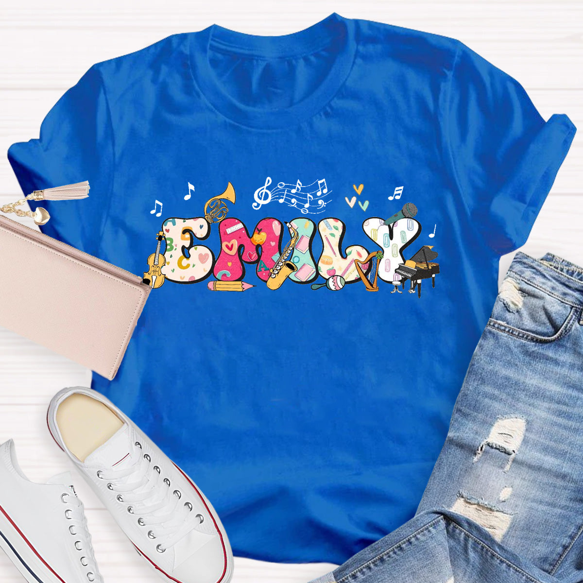 Personalized Name Piano Teacher T-Shirt
