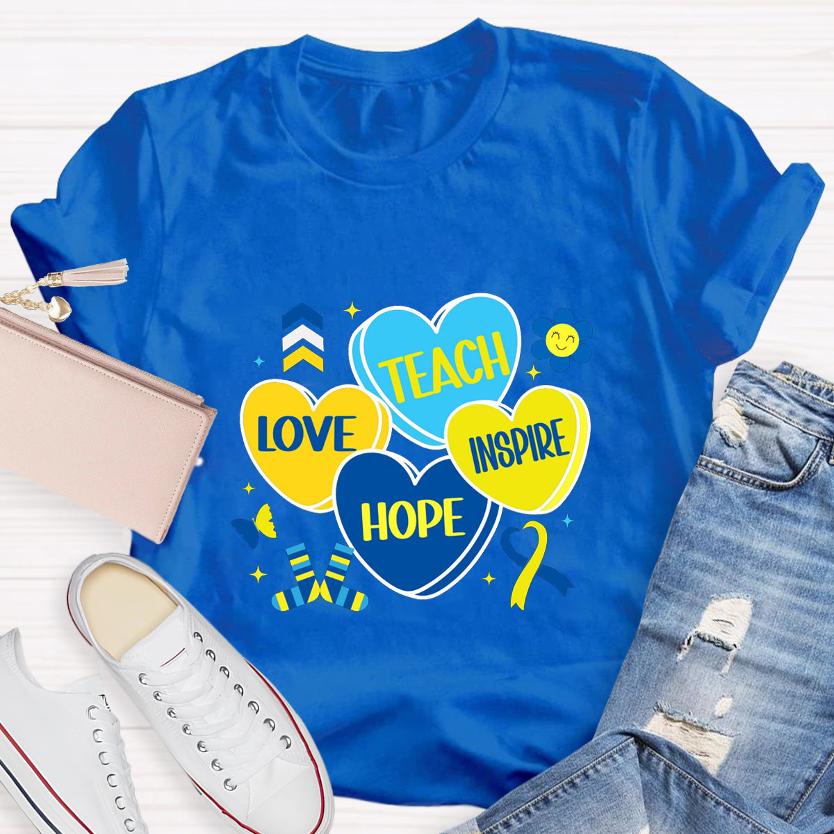 World Down Syndrome Day Teach Love T-Shirt