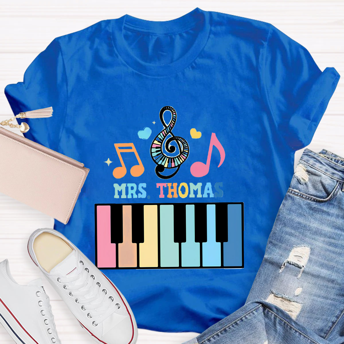 Personalize Name Piano Teacher T-Shirt