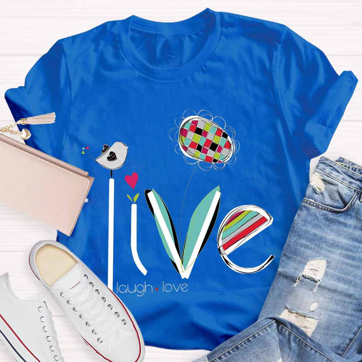 Live Laugh And Love Teacher T-Shirt