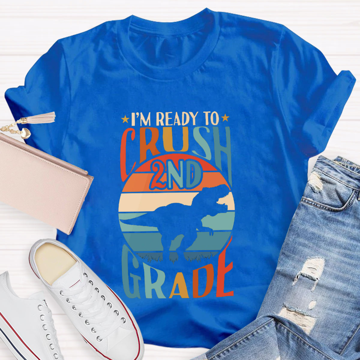 Personalized Grade I‘M Ready To Crush 2nd Grade Teacher T-Shirt