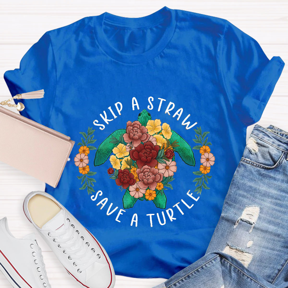 Skip A Straw Save A Turtle T-Shirt