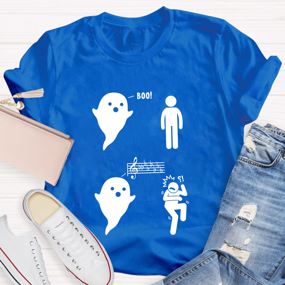 Scary Ghost And Music Teacher T-Shirt
