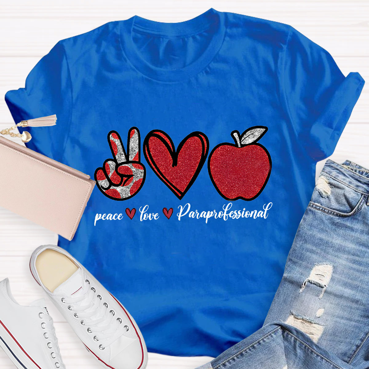 Peace Love Professional Teacher T-Shirt