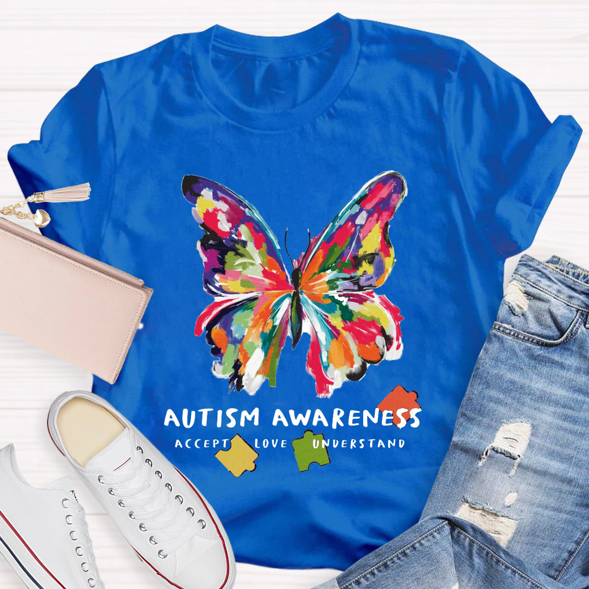 Autism Awareness Accept Understand Love Teacher T-Shirt