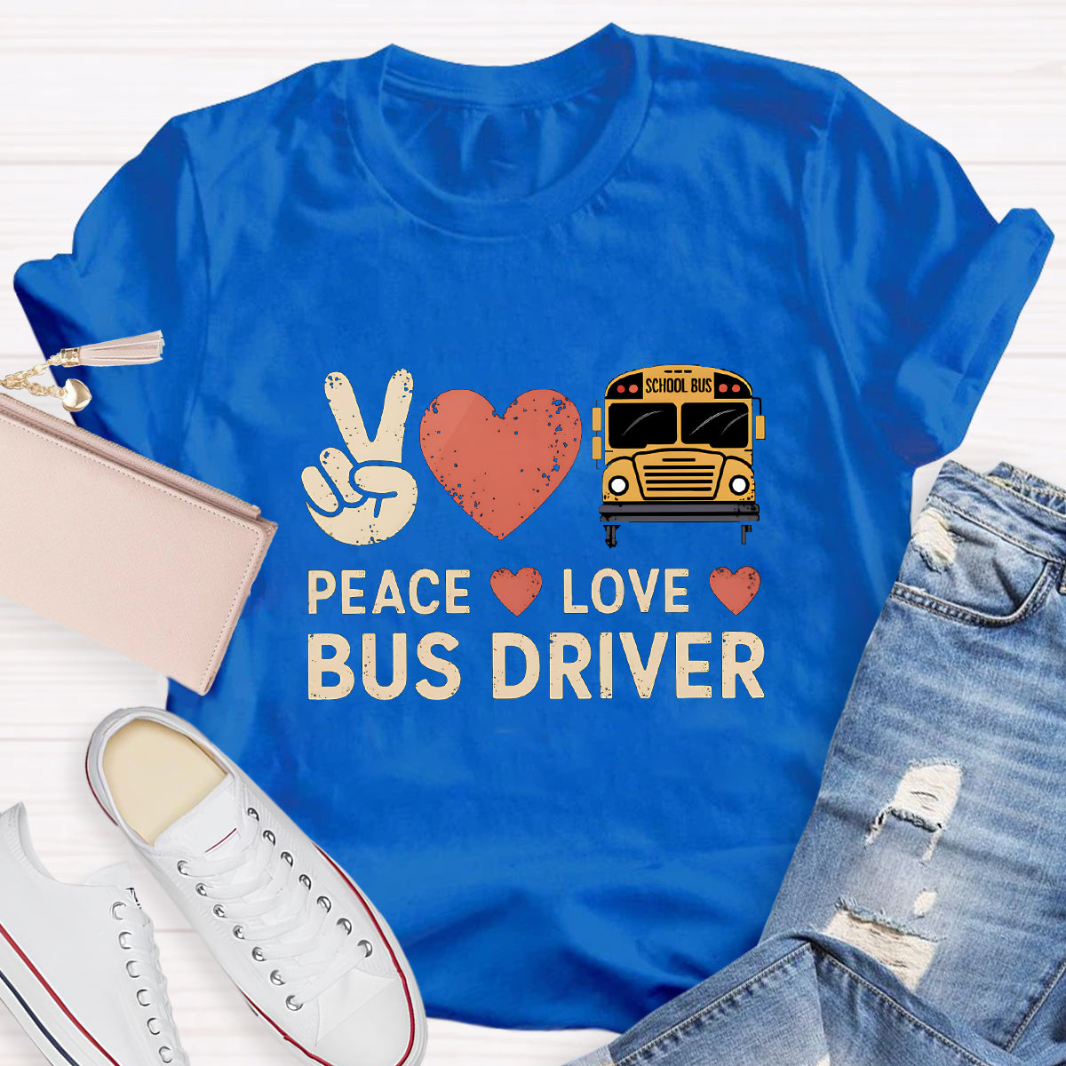 Peace Love Bus Driver T-Shirt