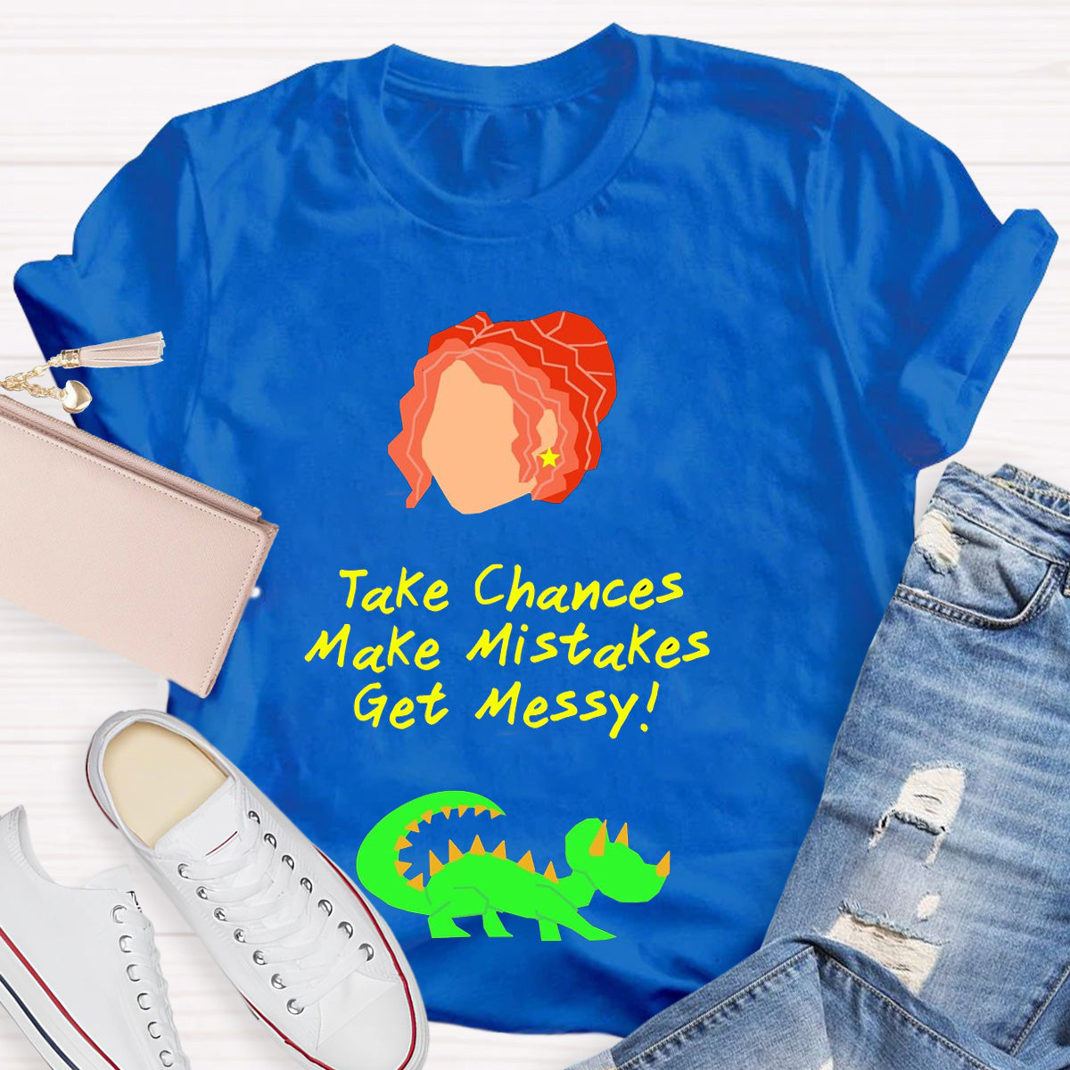 Take Chances Make Mistakes School Bus Teacher T-Shirt