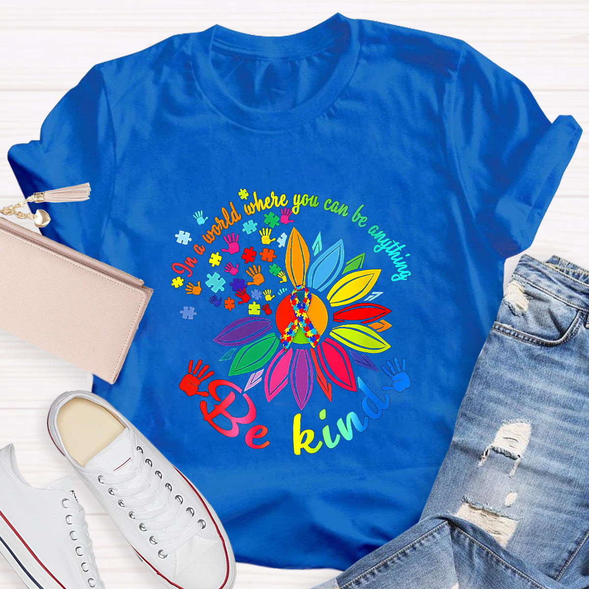 Be Kind Infinite symbol Sunflower Teacher T-Shirt