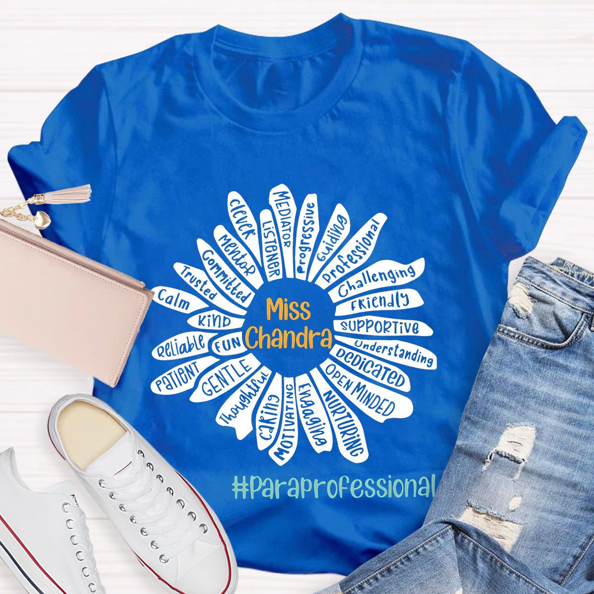 Personalized Para Name Open Minded Teacher T-Shirt