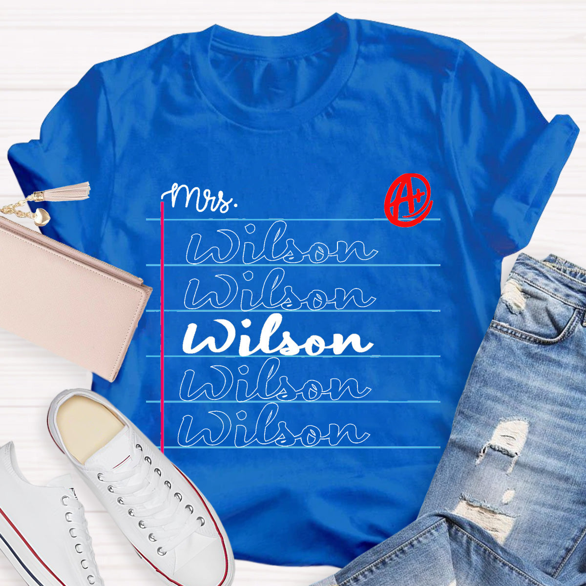 Personalized Name Notebook Teacher T-Shirt