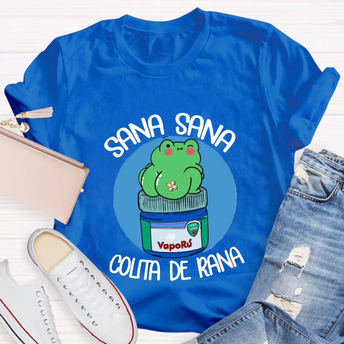 Sana Sana Colita De Rana Spanish Teacher T-Shirt