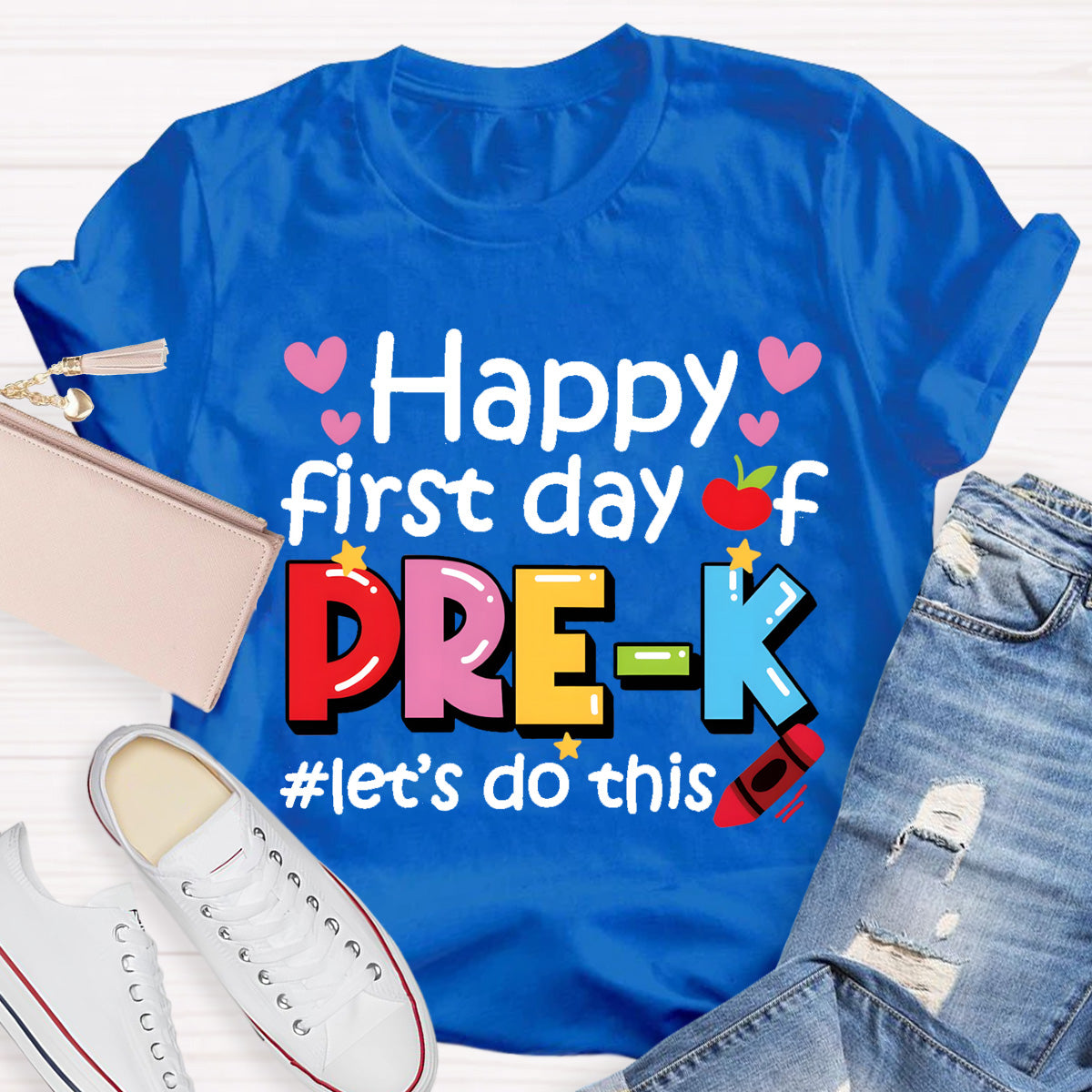 Personalized Grade Happy First Day Of Pre-k Teacher T-Shirt