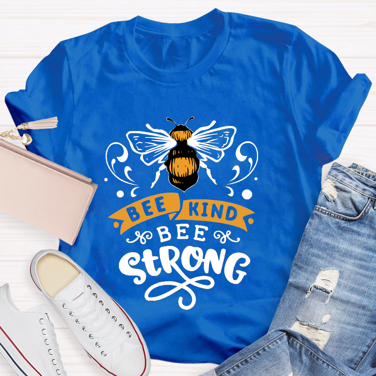 Bee Kind Bee Strong Teacher T-Shirt