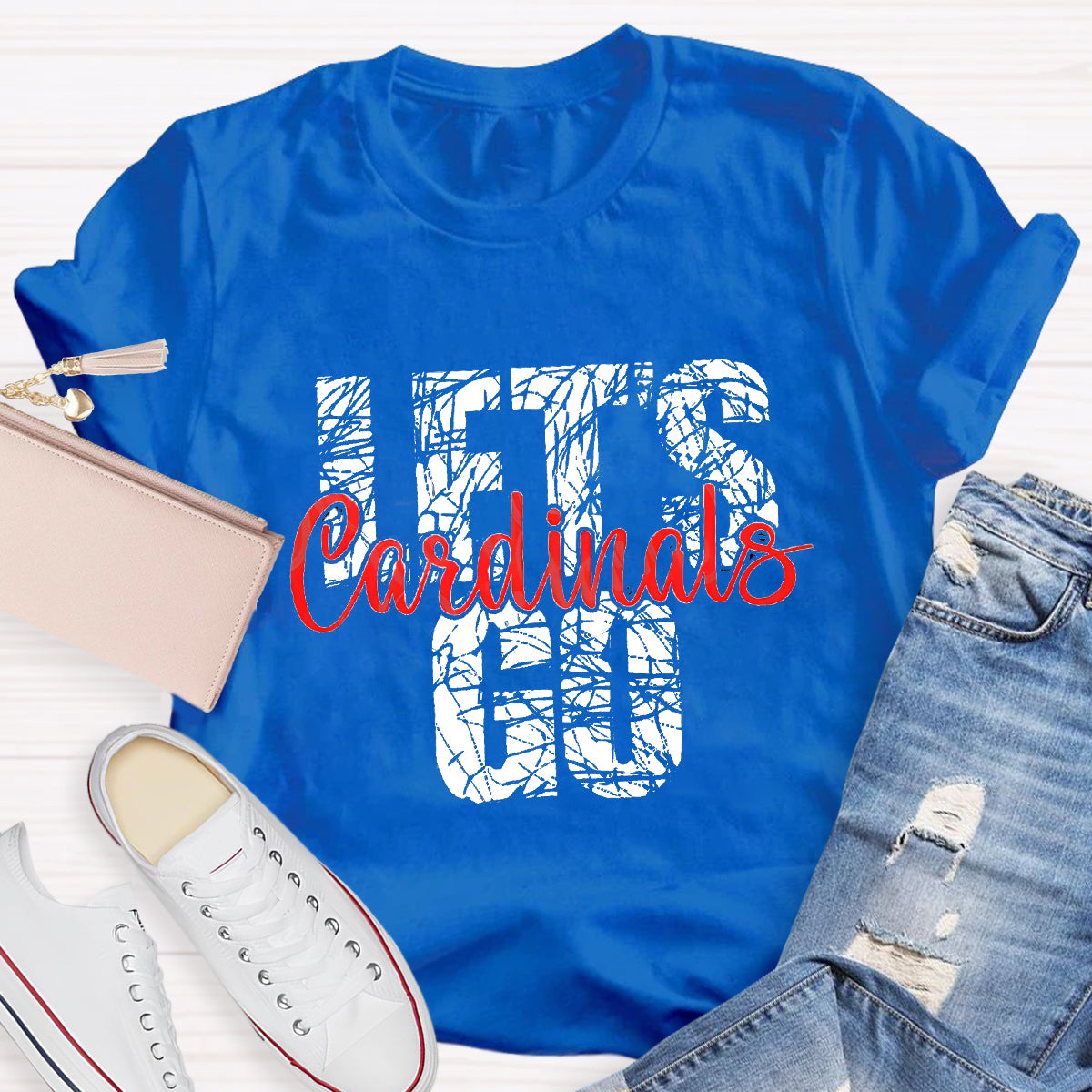 Personalized Mascot Cardinals Teacher T-Shirt