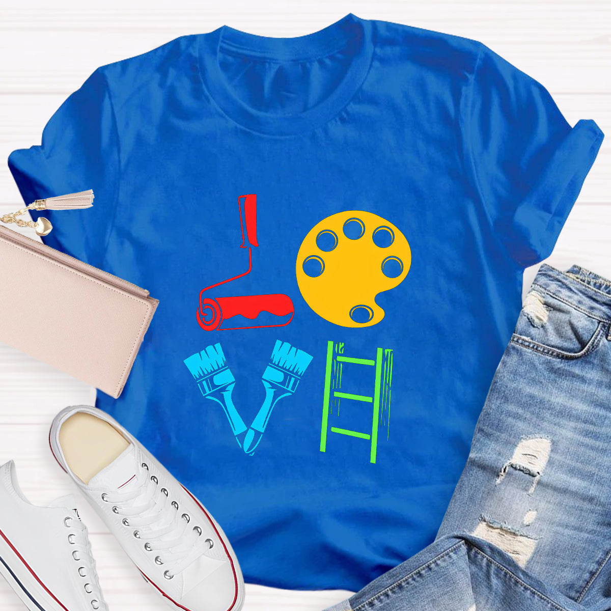 I Love Art Teacher T-Shirt
