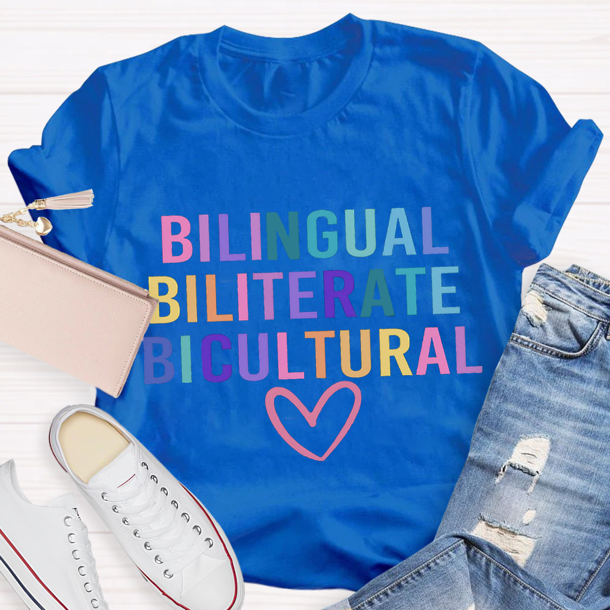 Bilingual Biliterate Bicultural Teacher T-Shirt