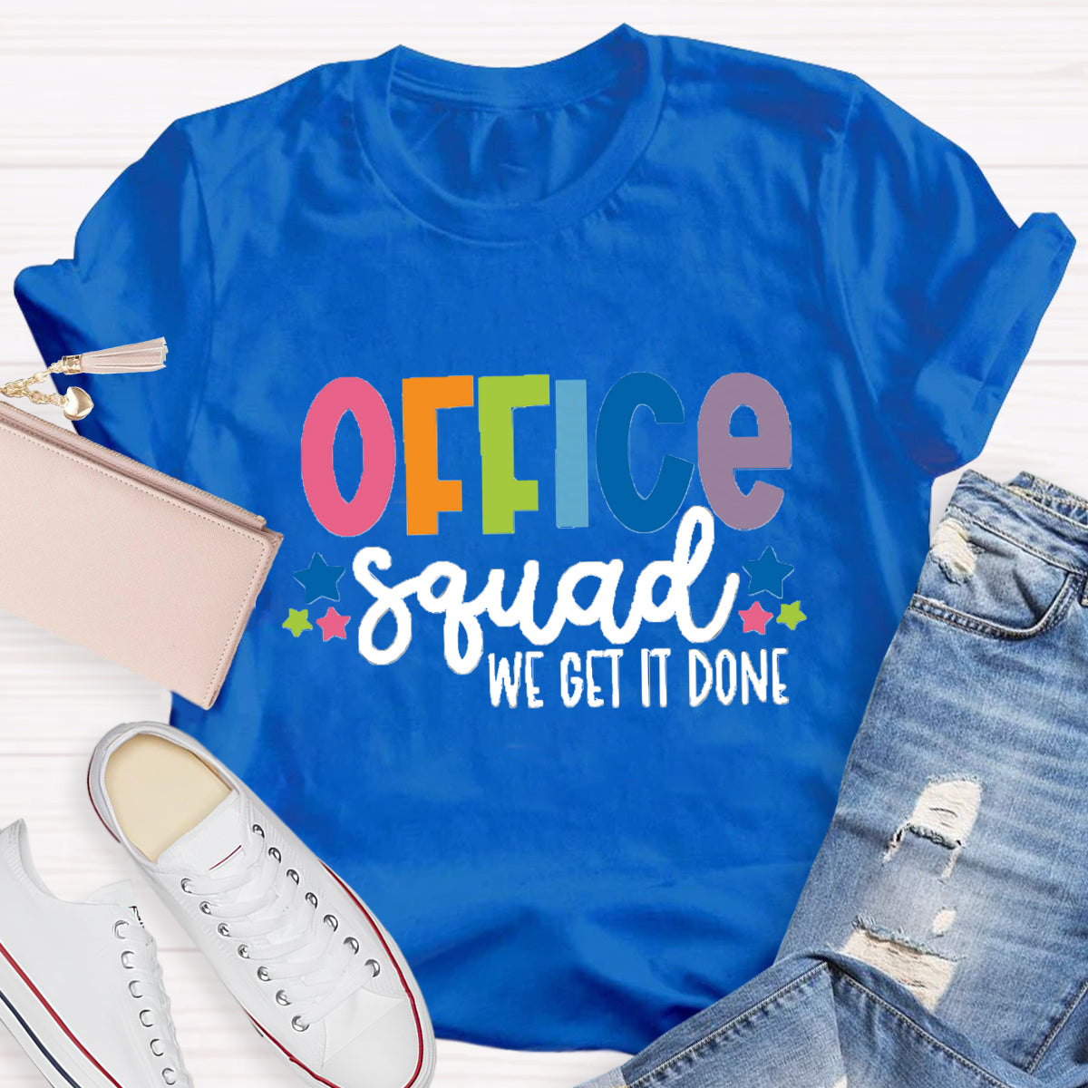 Office Squad We Get It Done Teacher T-Shirt