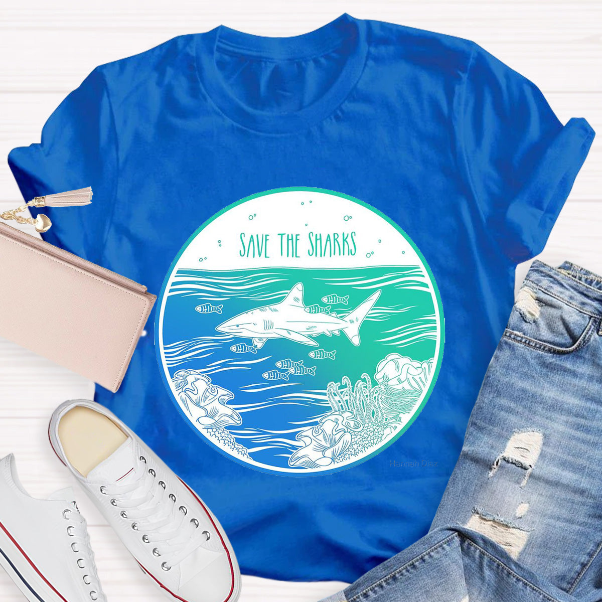 Save The Sharks Teacher T-Shirt