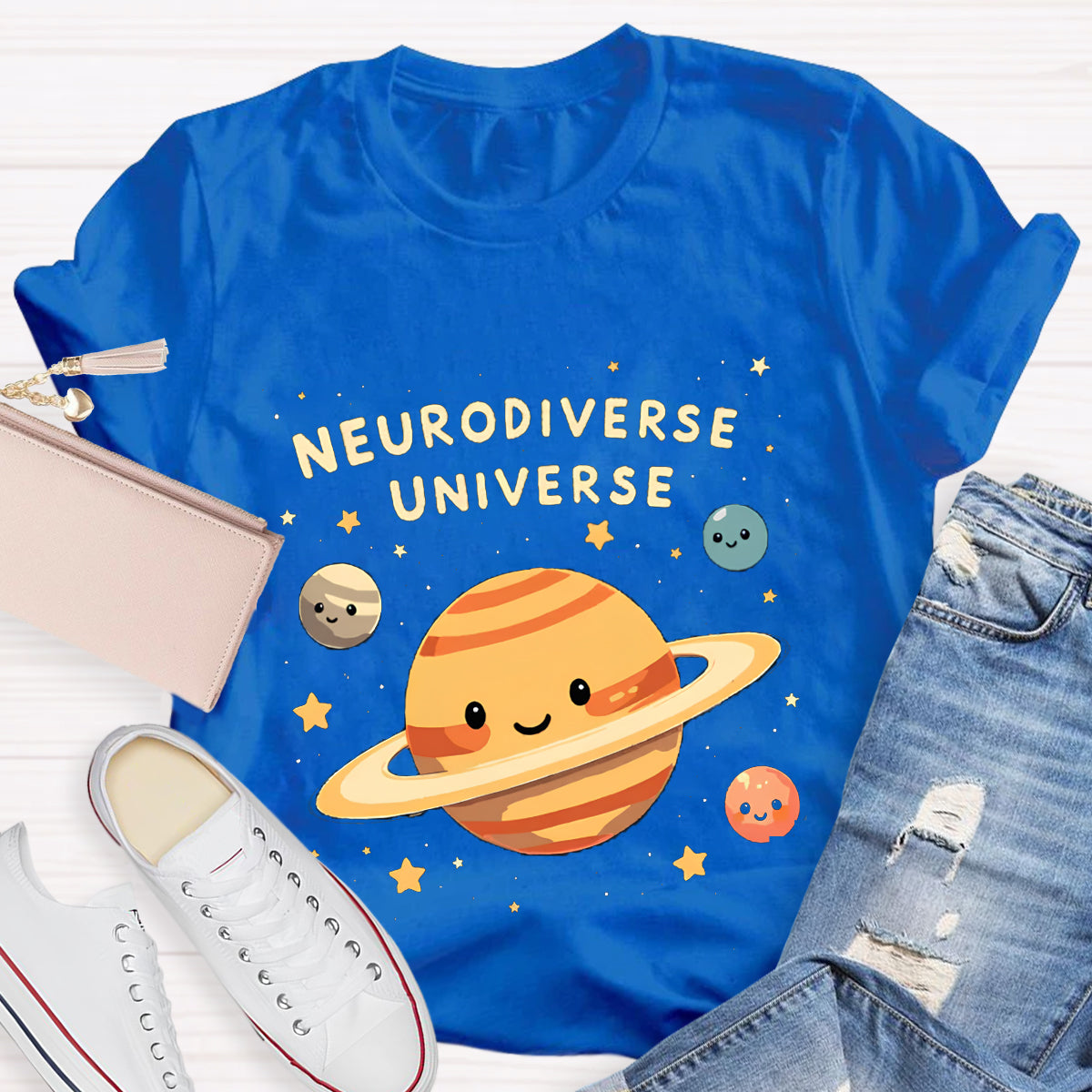 Autism Awareness Neurodiverse Universe Teacher T-Shirt