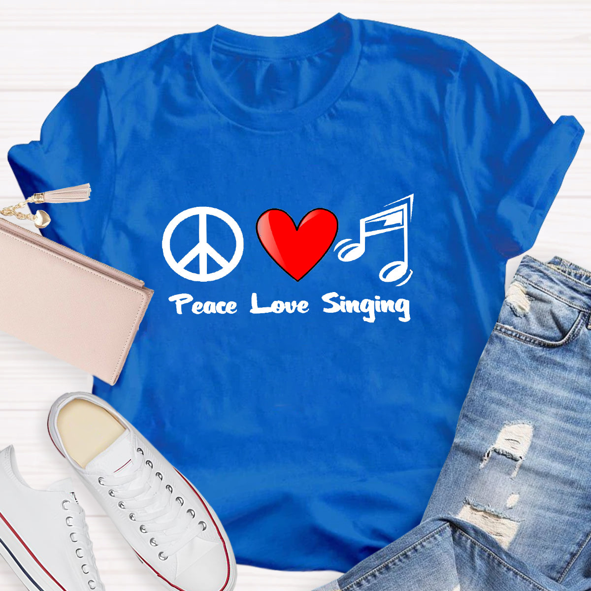 Peace Love Singing Music Teacher T-Shirt