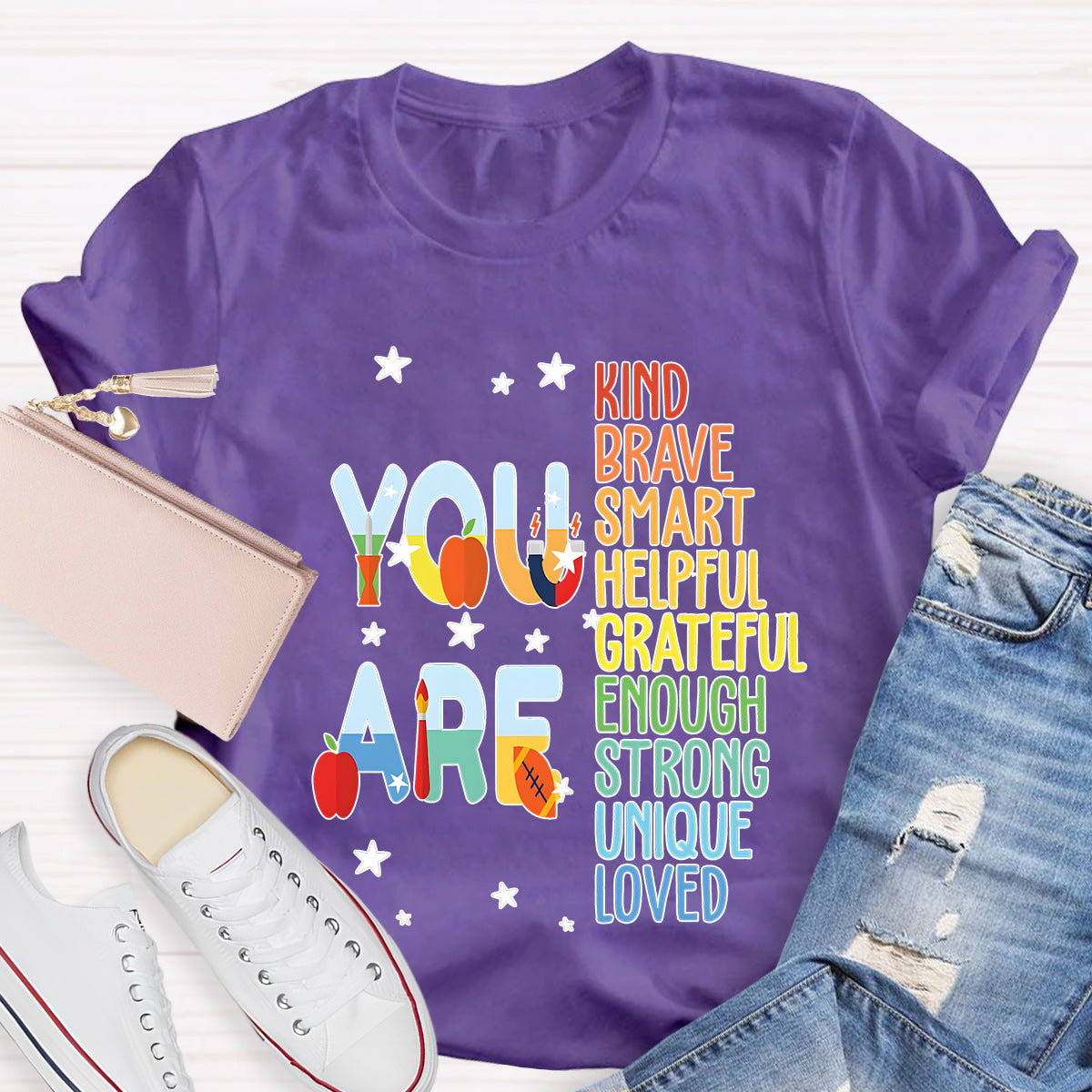 You Are Kind And Brave Teacher T-Shirt