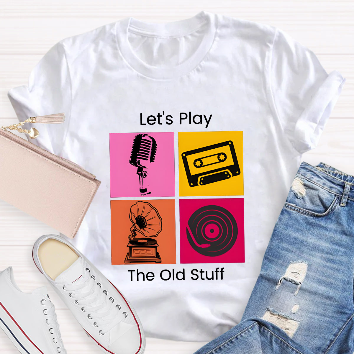 Let'S Play The Old Stuff Music Lover T-Shirt
