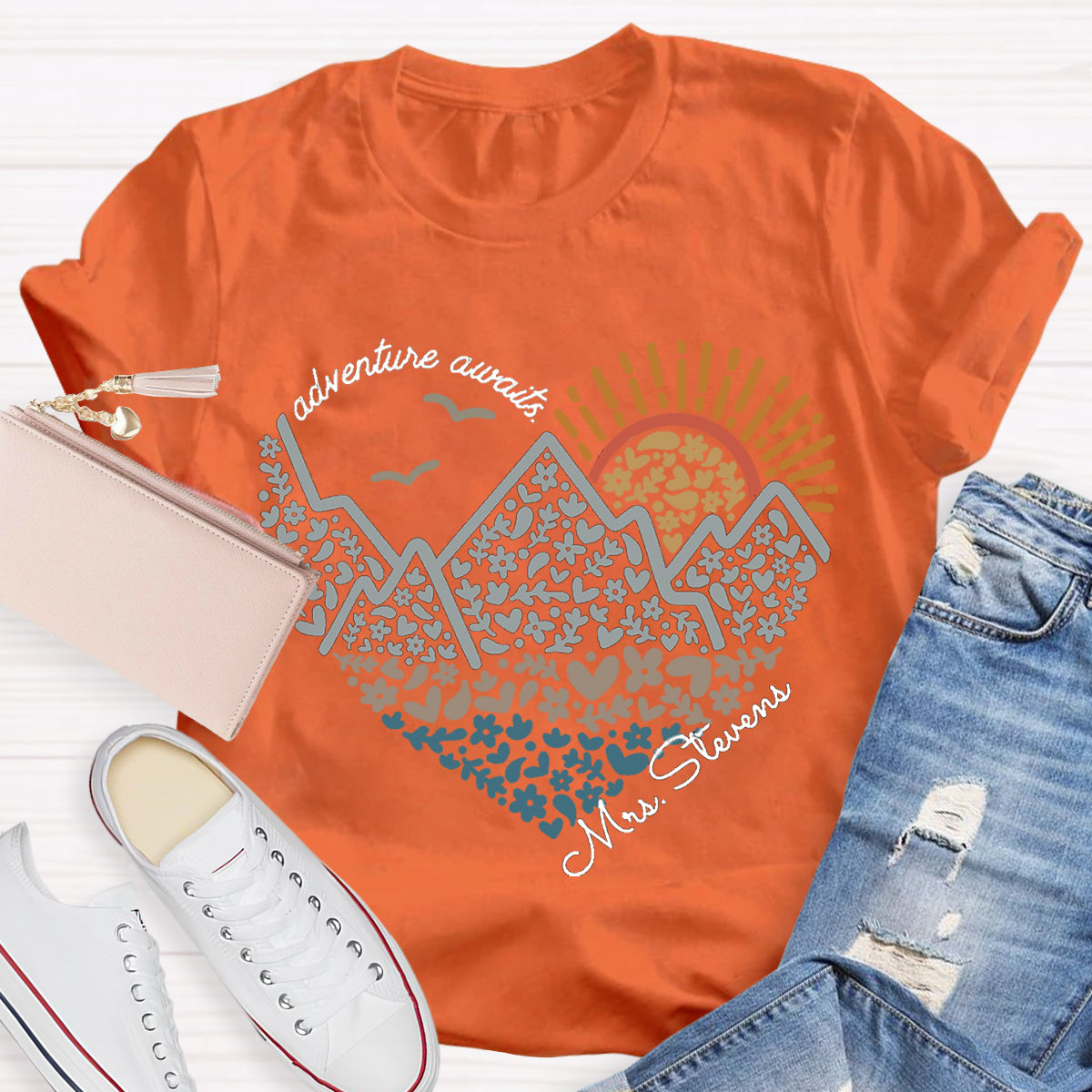 Personalized Name Adventure Awaits T-shirt