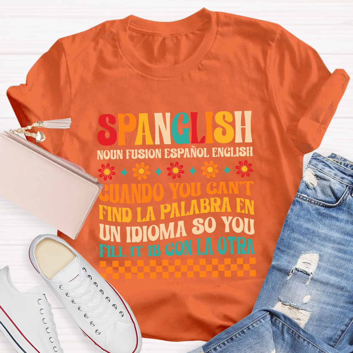 Spanglish Definition Bilingual Teacher T-Shirt