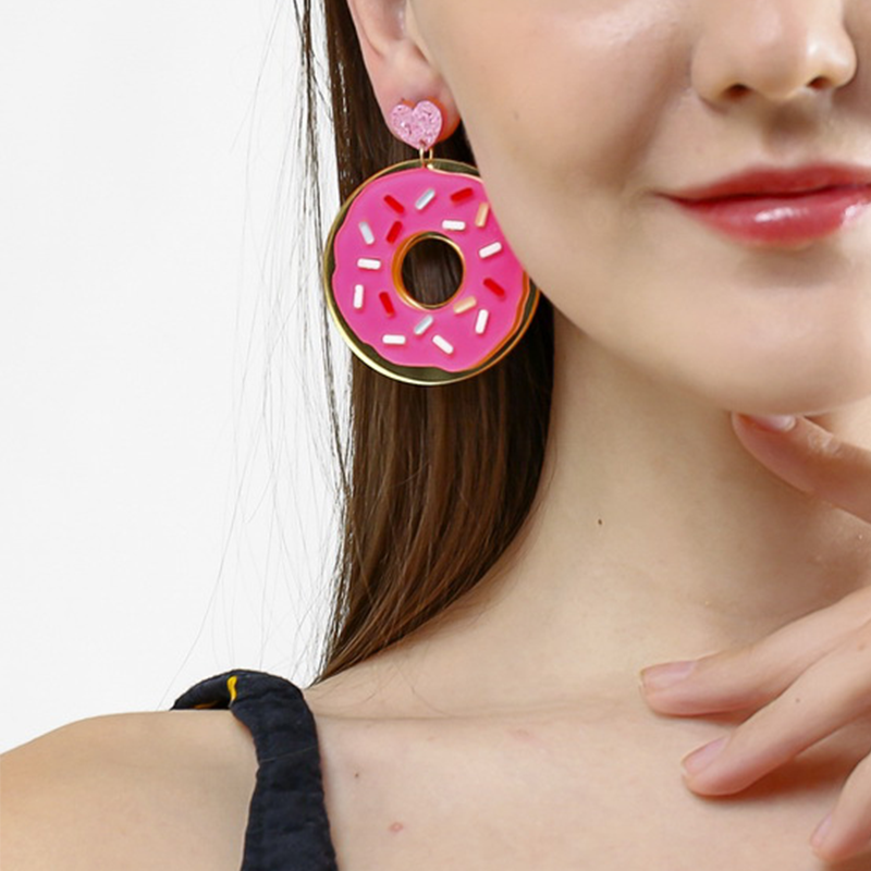 Doughnut Teacher Acrylic Earrings