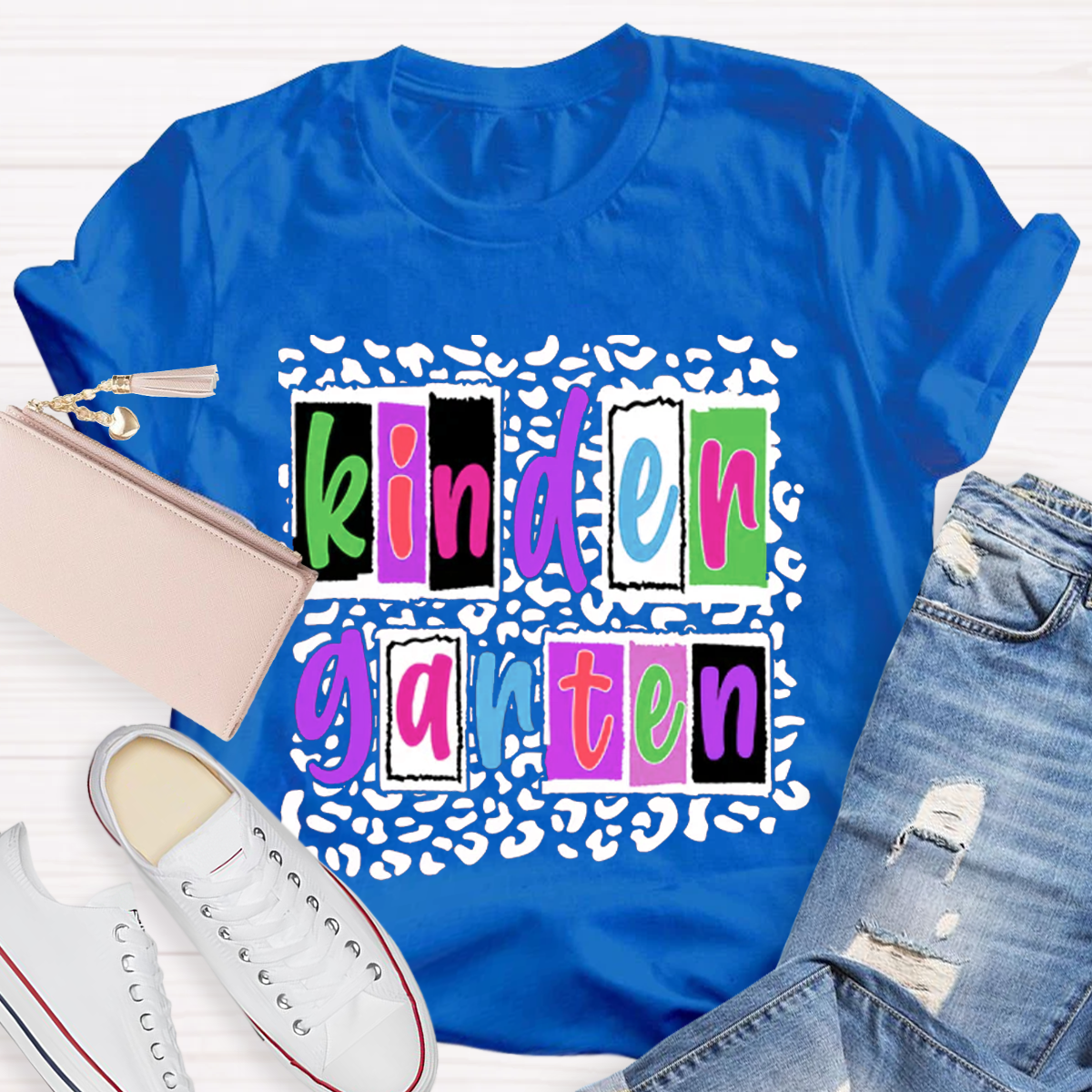 Personalized Grade Colorful Teacher T-Shirt