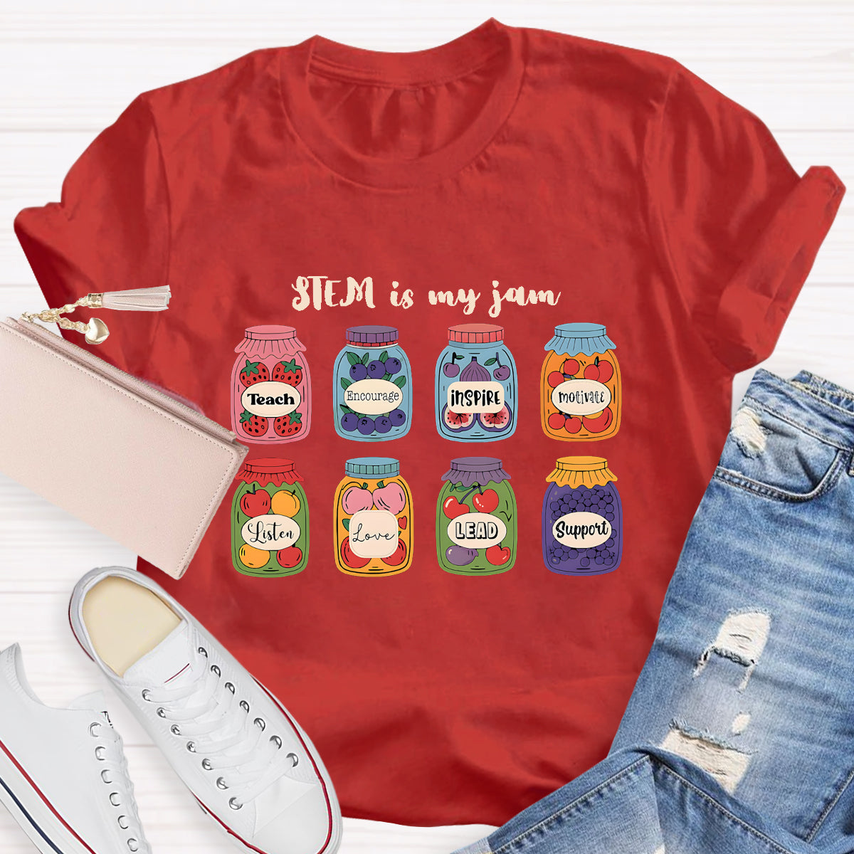 Stem Is My Jam Teach Encourage Inspire Listen Love Lead Suppout T-shirt