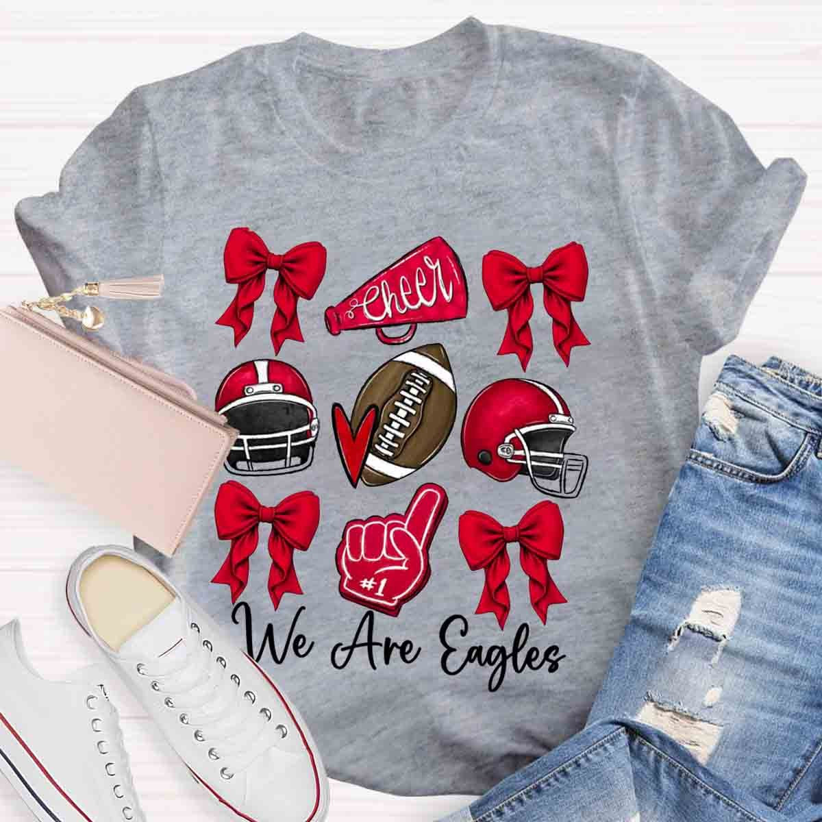 Bow Mascot Football Cheer T-Shirt