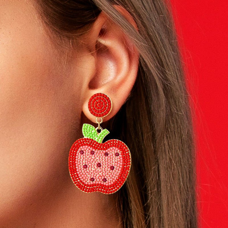 Teacher Candy Color Rice Bead Earrings