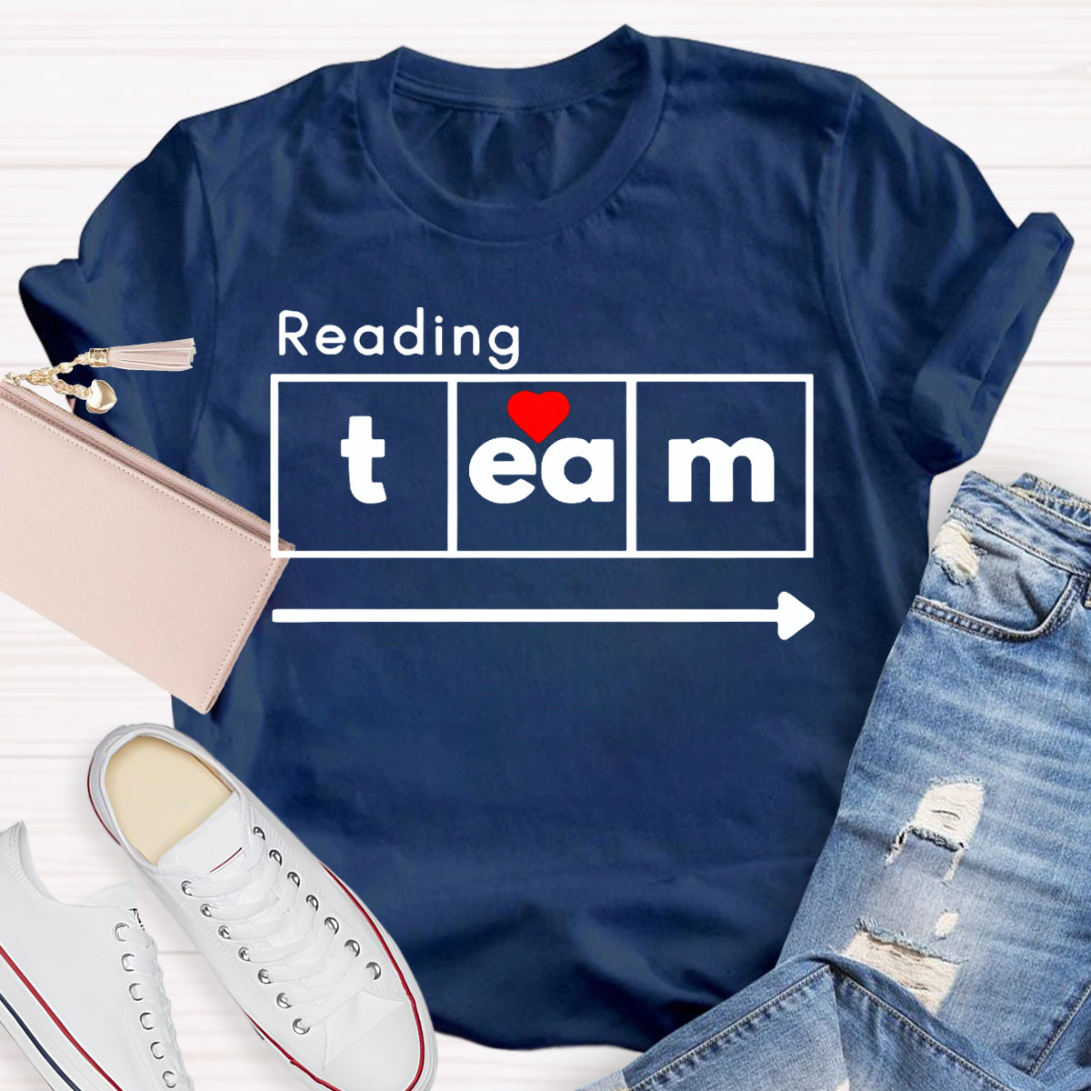Reading Team Little Heart And Arrows T-shirt