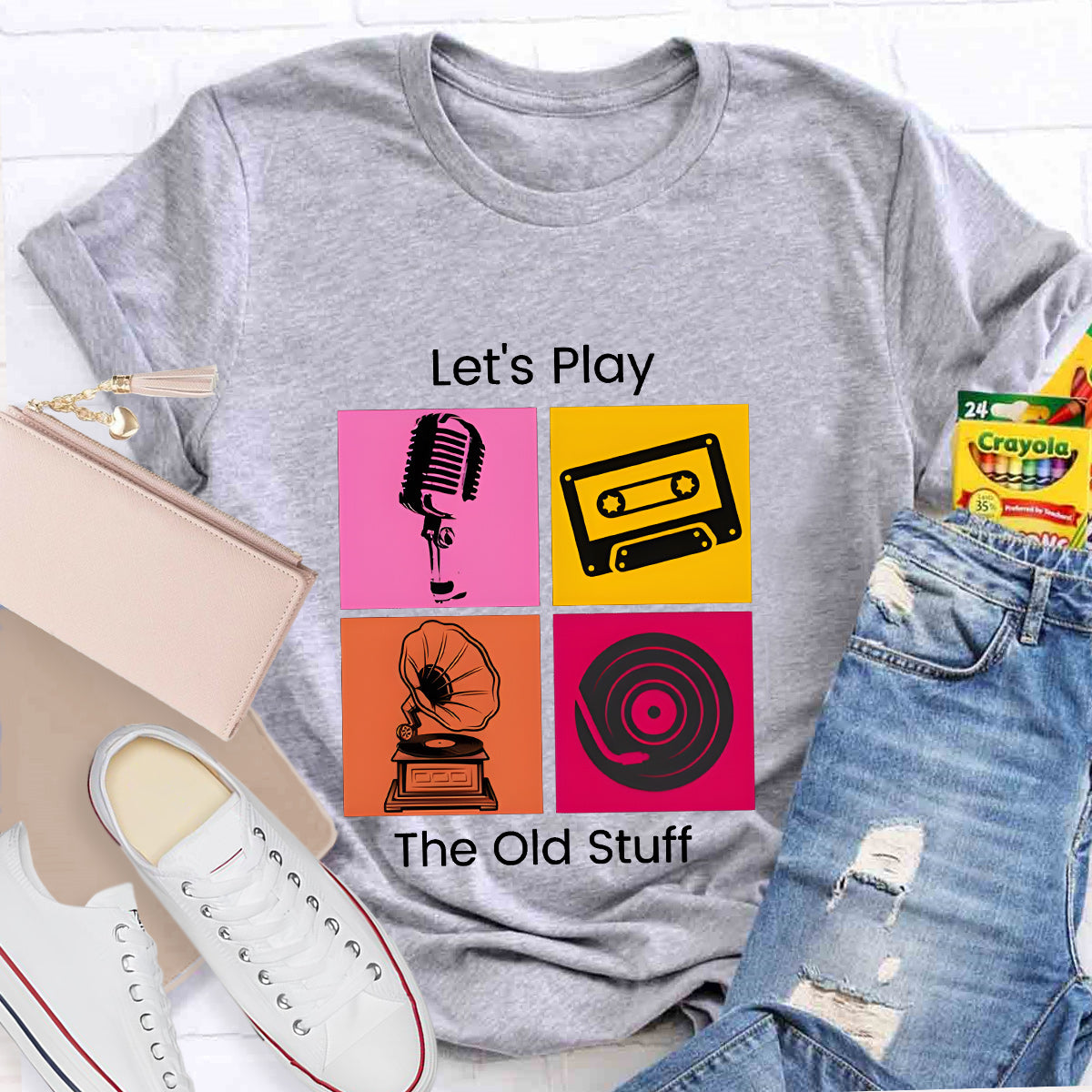Let'S Play The Old Stuff Music Lover T-Shirt