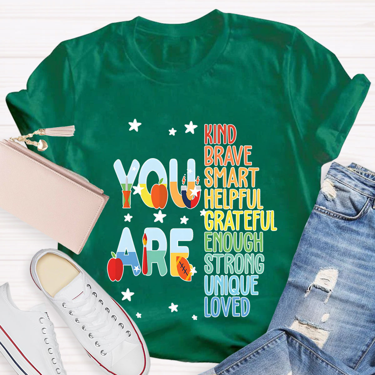 You Are Kind And Brave Teacher T-Shirt