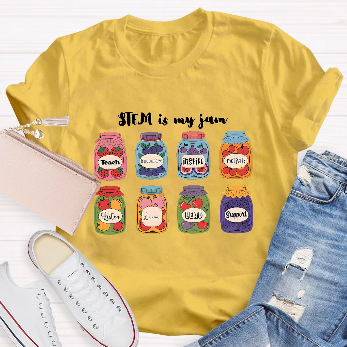 Stem Is My Jam Teach Encourage Inspire Listen Love Lead Suppout T-shirt