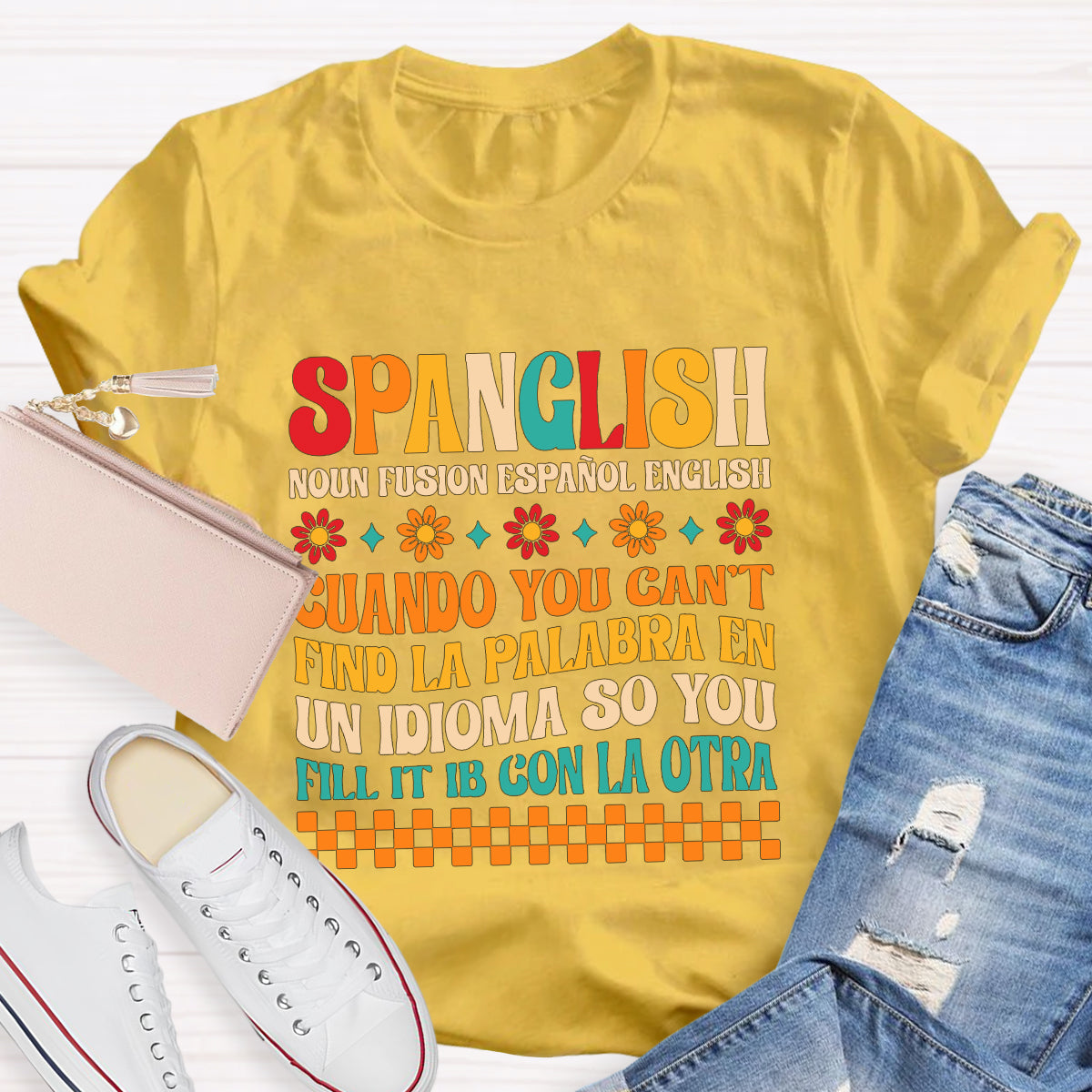 Spanglish Definition Bilingual Teacher T-Shirt