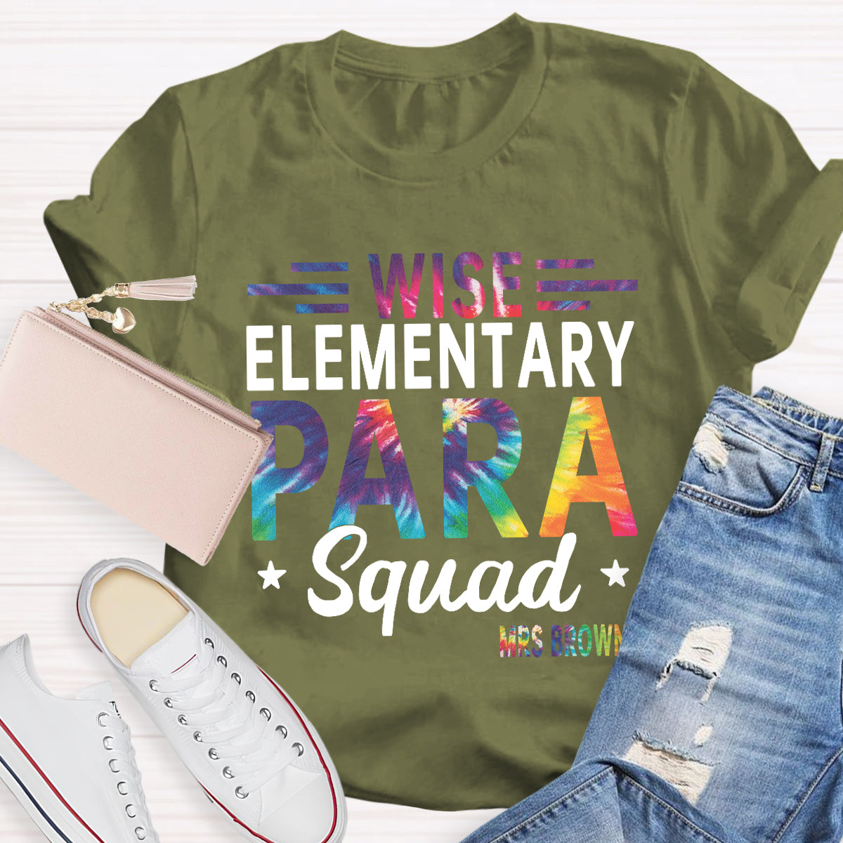 Personalized Name Wish Elementary Para Squad T-shirt