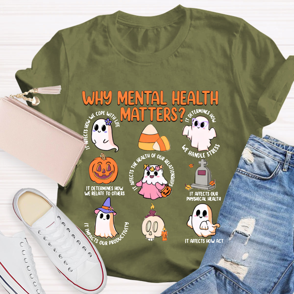 Why Mental Health Matters We Handle Stress T-shirt