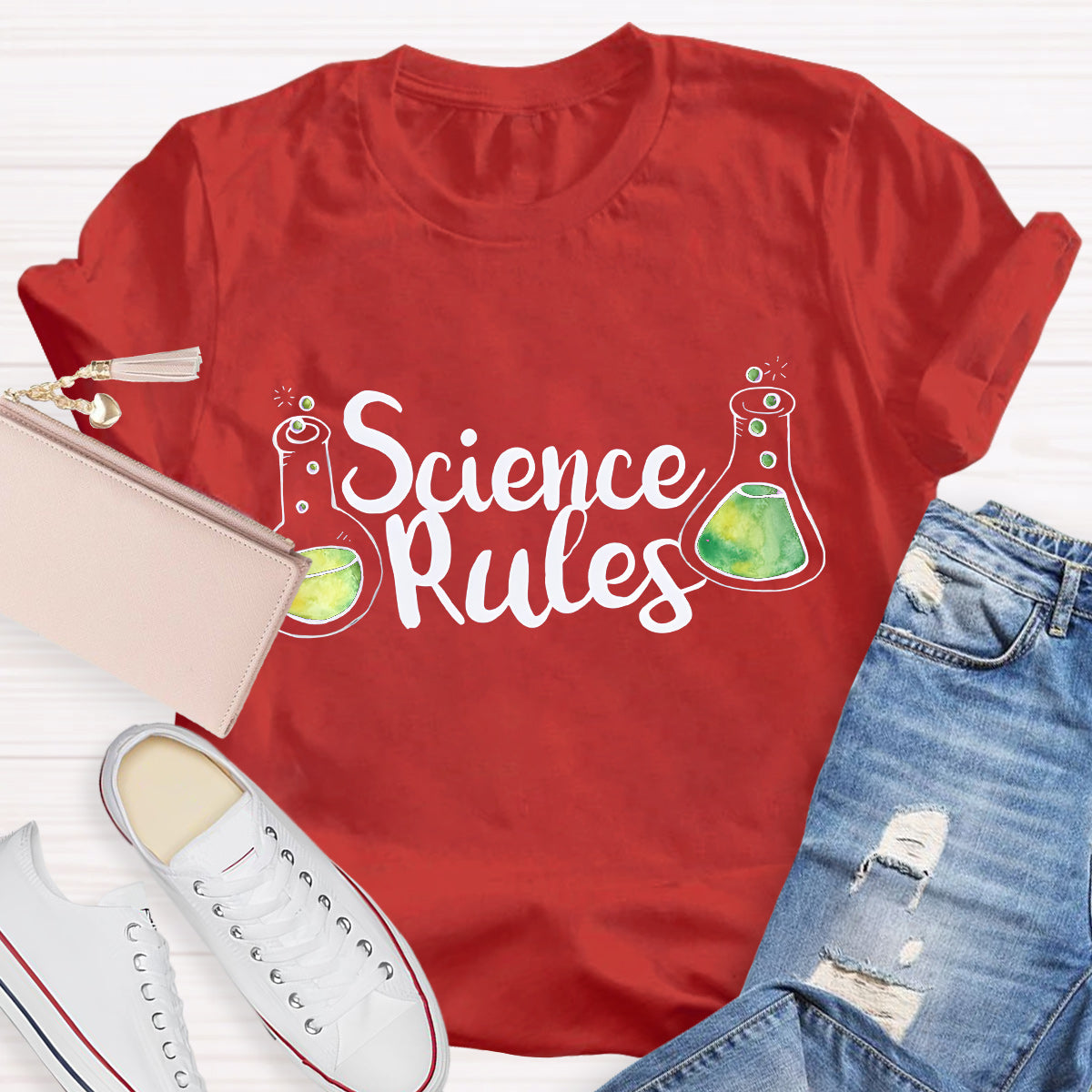 Science Rules Teacher T-Shirt