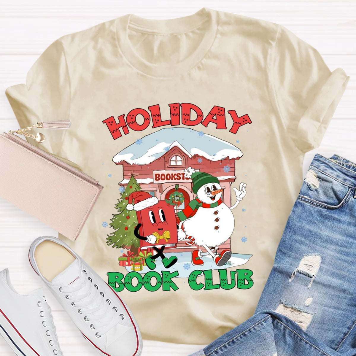 Christmas Holiday Book Club T-Shirt